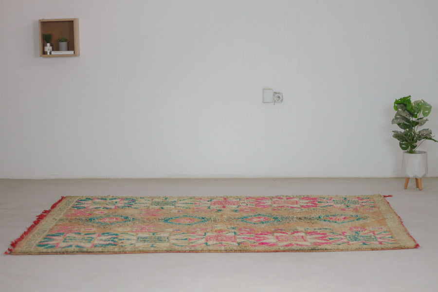 Vintage Peach Moroccan Rug, 6'5" x 8'7" – No. v55