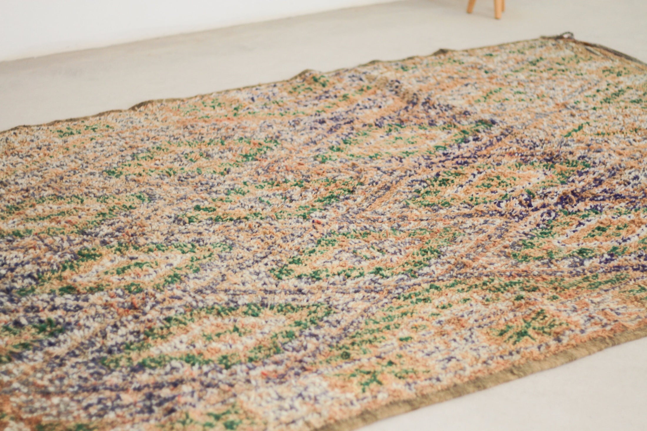 Vintage Moroccan Rug – Handmade Wool Berber rug, 6.6x10 ft – beni mguild rug