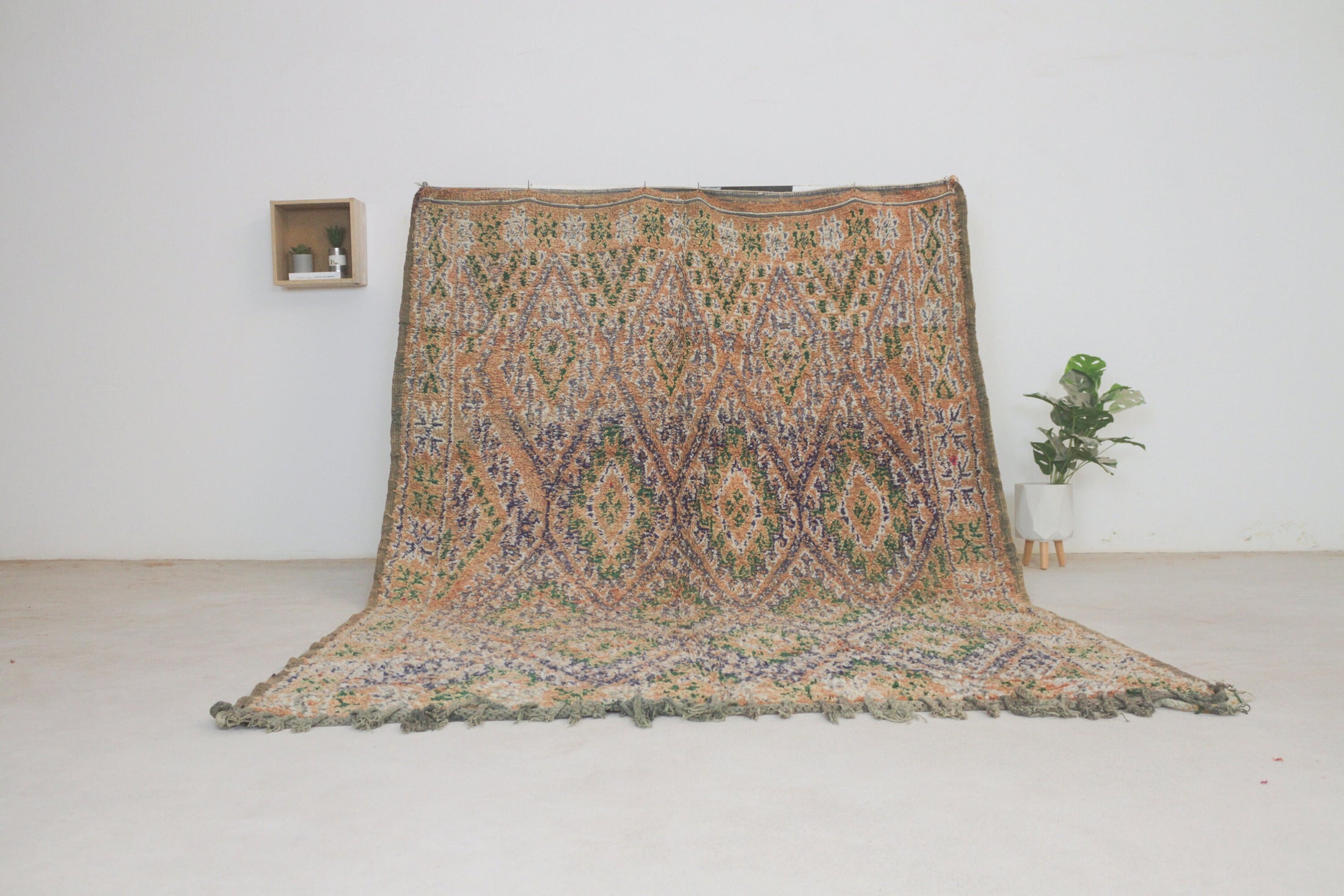 Vintage Moroccan Rug – Handmade Wool Berber rug, 6.6x10 ft – beni mguild rug