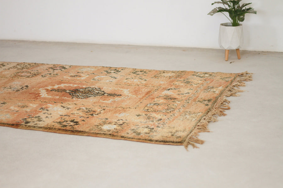 Vintage Peach Moroccan Rug, 5'5" x 11' – No. 136