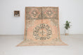 Load image into Gallery viewer, Vintage Moroccan Rug – Handmade Wool Berber rug, 5x8 ft – Peach beni mguild rug

