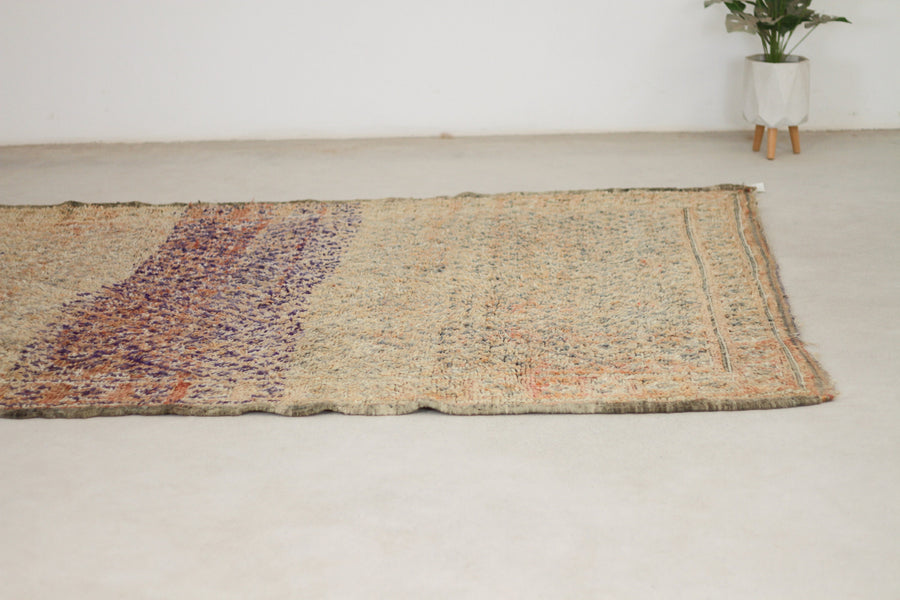 Vintage Beige Moroccan Rug, 6'6" x 9' – No. 95
