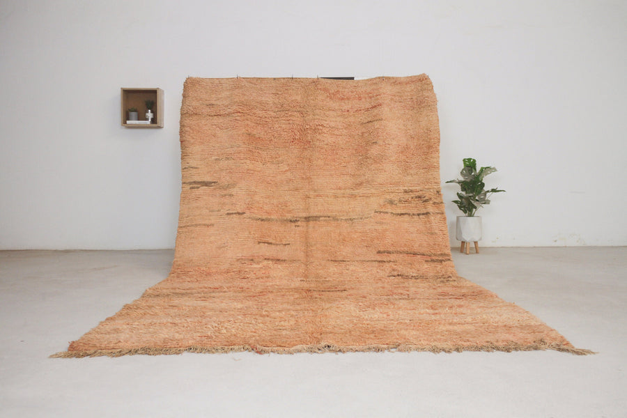 Vintage Peach Moroccan Rug, 6'2" x 10'4" – No. 109