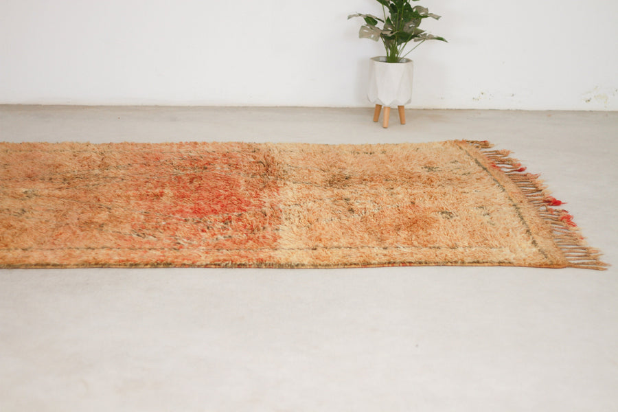 Vintage Peach Moroccan Rug, 5'10" x 11'1" – No. 108