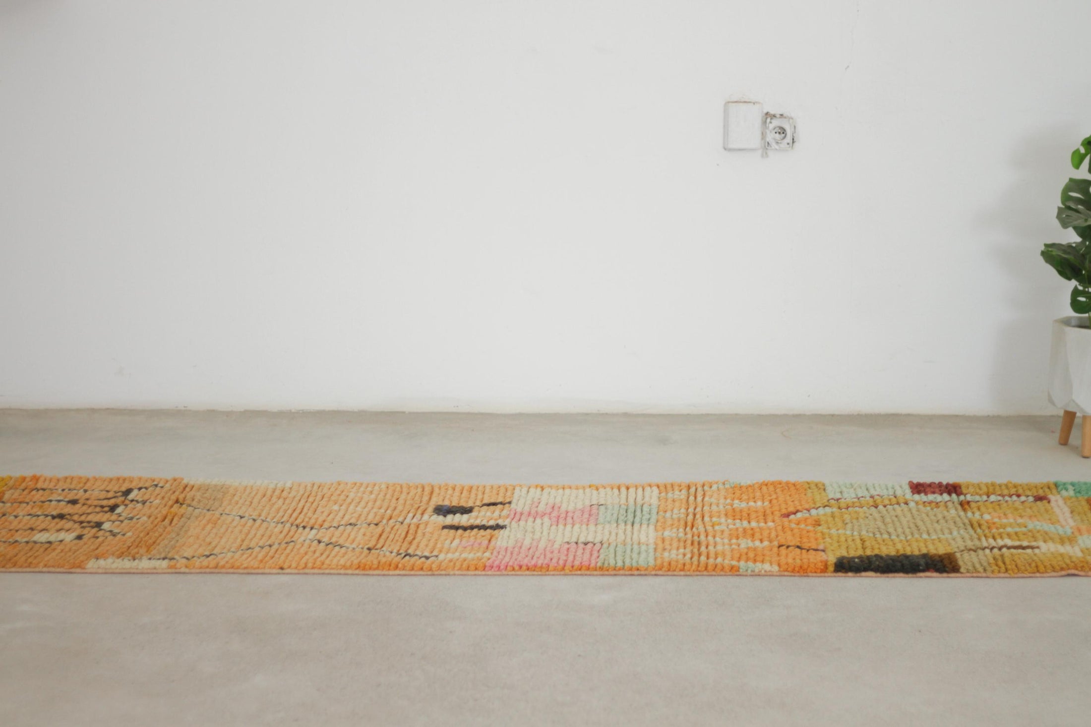 Orange 9x2 Berber Runner Rug – runner rug carpet, berber runner rug, Handmade Wool Rug
