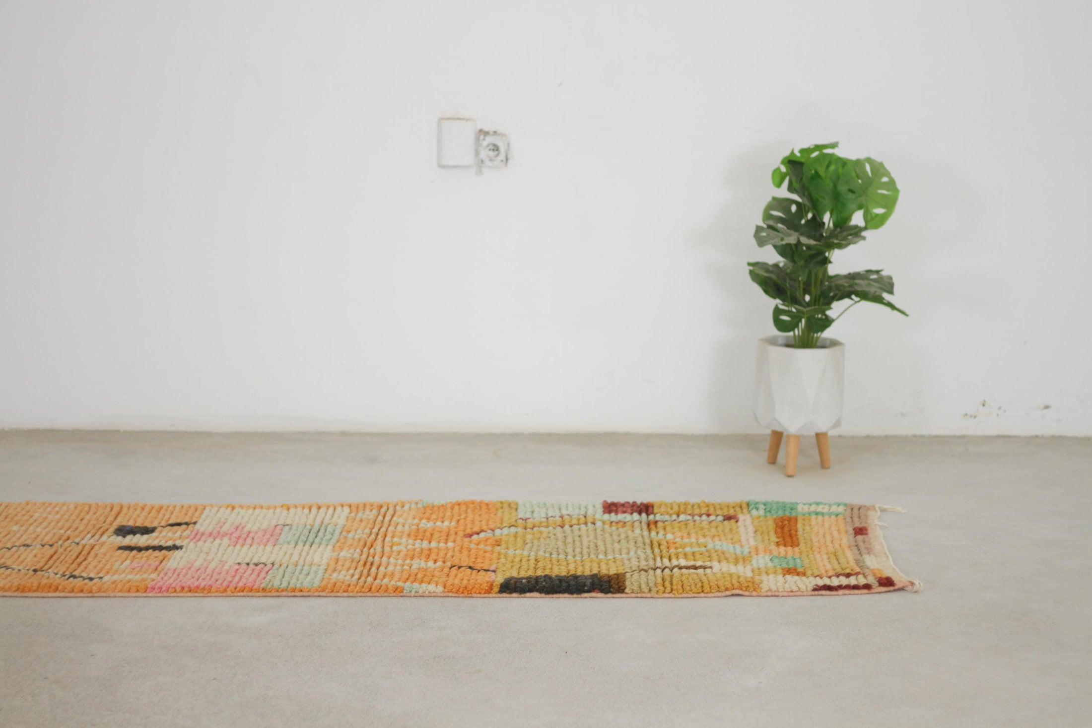 Orange 9x2 Berber Runner Rug – runner rug carpet, berber runner rug, Handmade Wool Rug