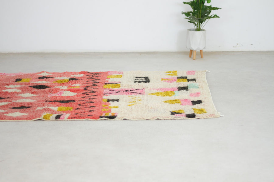Pink Boujaad-Style Moroccan Rug, 5'3" x 8'7" – No. L-A89