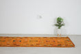 Load image into Gallery viewer, Vintage Moroccan Rug – Handmade Wool Berber rug, 5x11 ft – Orange beni mguild rug
