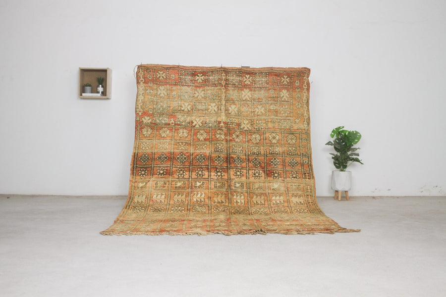 Vintage Ochre Moroccan Rug, 5'7" x 7'5" – No. 264