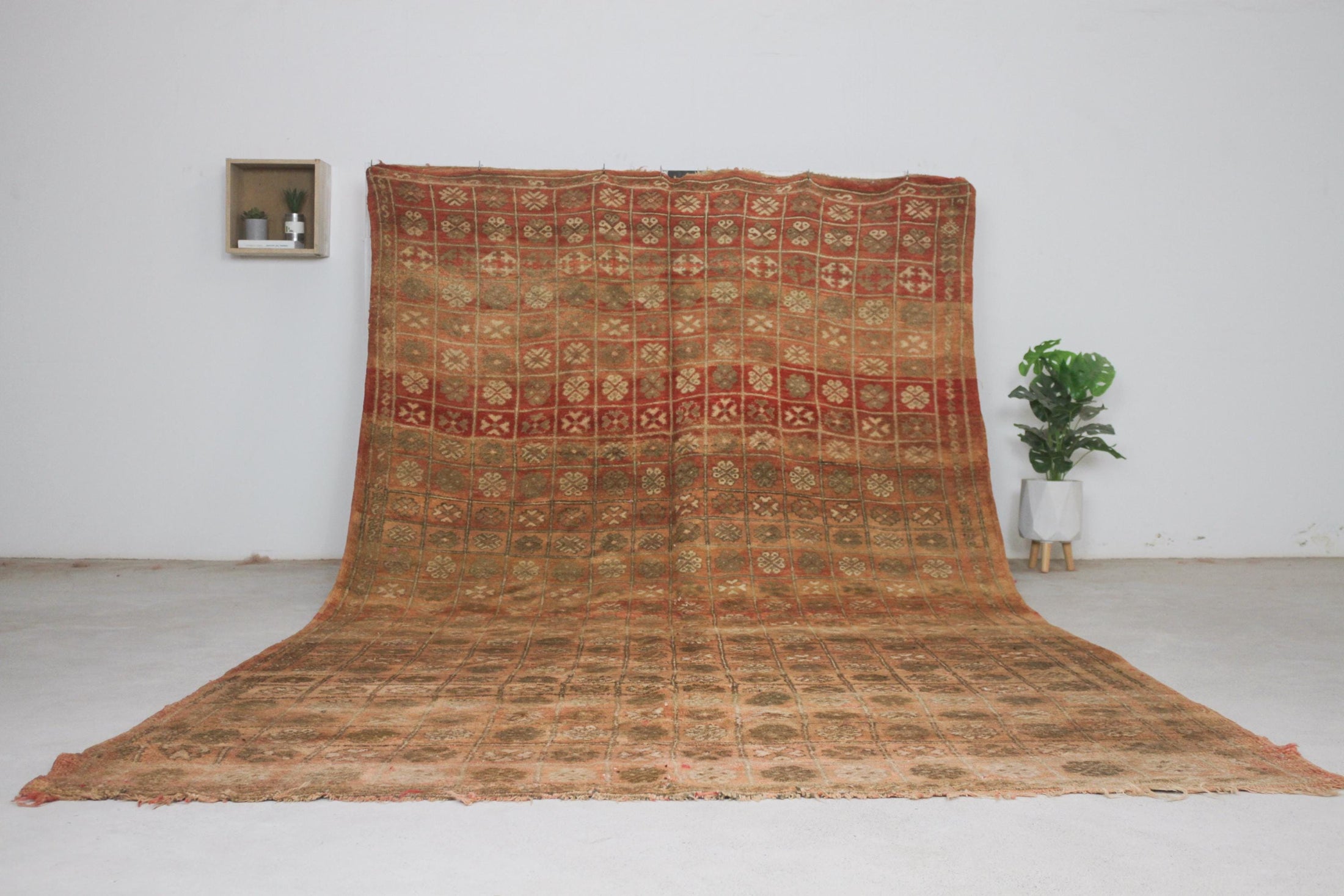 Vintage Moroccan Rug – Handmade Wool Berber rug, 6x12 ft – Brown beni mguild rug