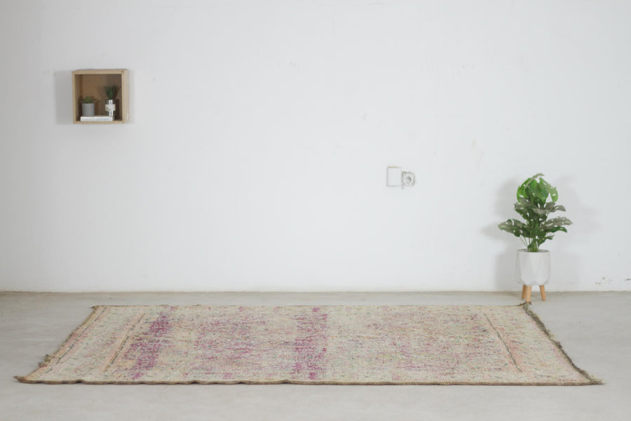 Vintage Cream Moroccan Rug, 7'2" x 8'9" – No. 290