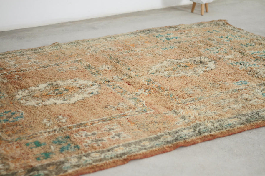 Vintage Peach Moroccan Rug, 6'5" x 8'10" – No. 201