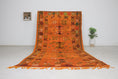 Load image into Gallery viewer, Vintage Moroccan Rug – Handmade Wool Berber rug, 5x11 ft – Orange beni mguild rug
