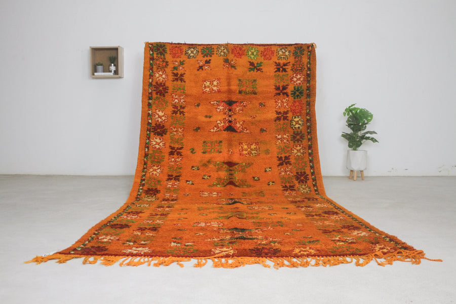 Vintage Orange Moroccan Rug, 5'3" x 11'4" – No. 203