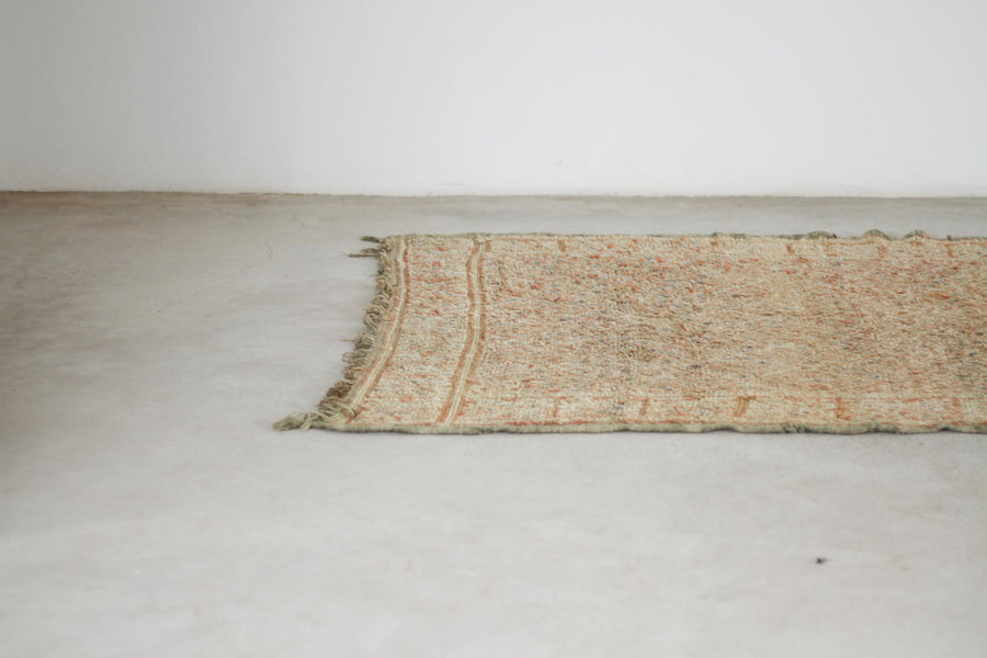 Vintage Beige Moroccan Rug, 5'11" x 9'4" – No. 255