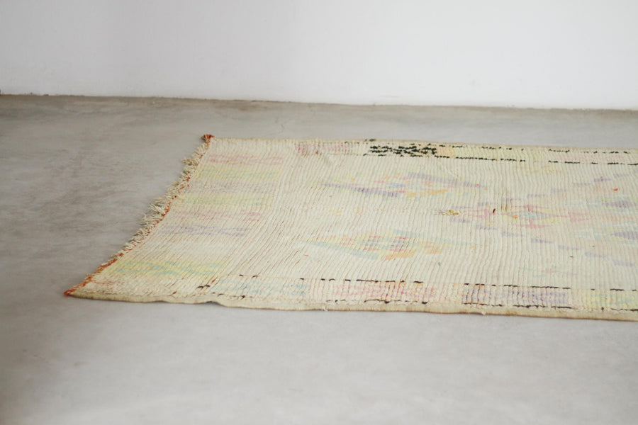 Vintage Cream Moroccan Rug, 5'11" x 12'2" – No. 239