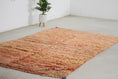 Load image into Gallery viewer, Vintage Moroccan Rug – Handmade Wool Berber rug, 6x10 ft – Peach beni mguild rug
