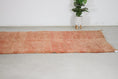 Load image into Gallery viewer, Vintage Moroccan Rug – Handmade Wool Berber rug, 5.5x11 ft – Pink beni mguild rug
