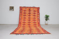 Load image into Gallery viewer, Vintage Moroccan Rug – Handmade Wool Berber rug, 5x11 ft – Orange beni mguild rug
