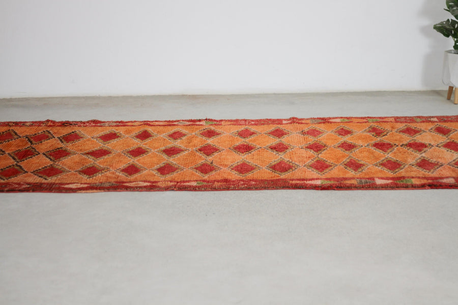 Vintage Orange Moroccan Rug, 4'8" x 11'2" – No. 209