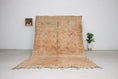 Load image into Gallery viewer, Vintage Moroccan Rug – Handmade Wool Berber rug, 5.5x9 ft – Peach beni mguild rug
