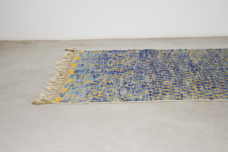 Blue Boujaad-Style Moroccan Rug, 5'3" x 8'2" – No. bj-25