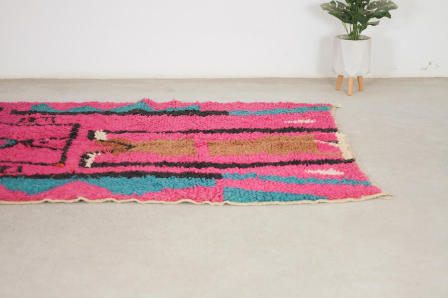 Pink Boujaad-Style Moroccan Rug, 5'4" x 8'0" – No. bj-15