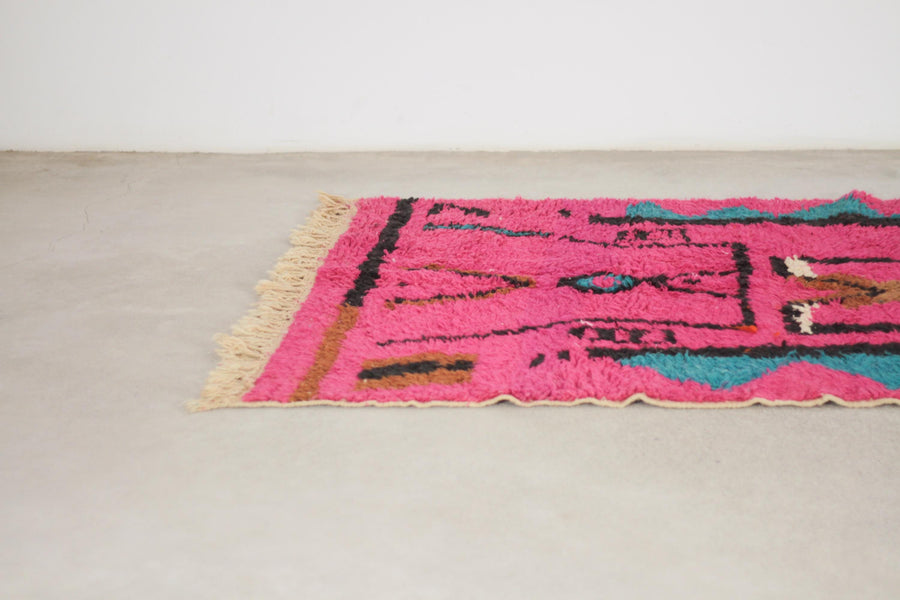 Pink Boujaad-Style Moroccan Rug, 5'4" x 8'0" – No. bj-15