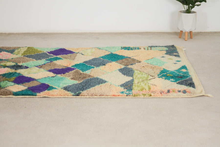 Peach Boujaad-Style Moroccan Rug, 5'0" x 8'0" – No. bj-2