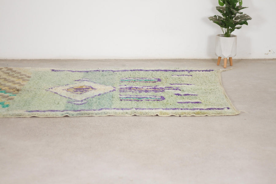 Green Boujaad-Style Moroccan Rug, 5'3" x 8'0" – No. bj-37