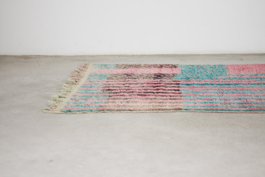Teal Boujaad-Style Moroccan Rug, 5'4" x 8'4" – No. bj-26