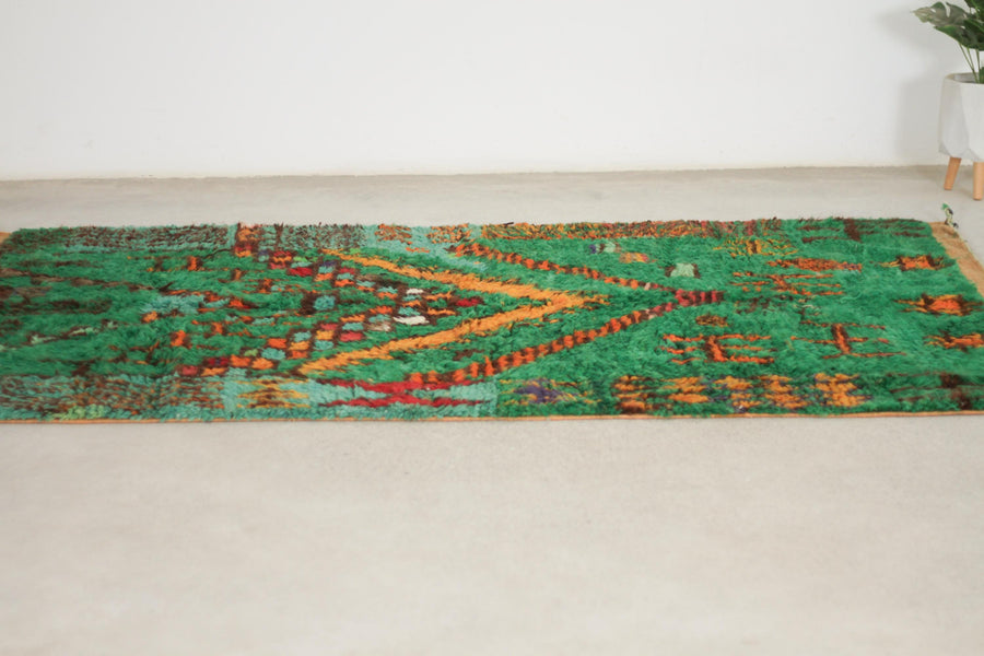 Green Boujaad-Style Moroccan Rug, 5'0" x 8'0" – No. bj-13