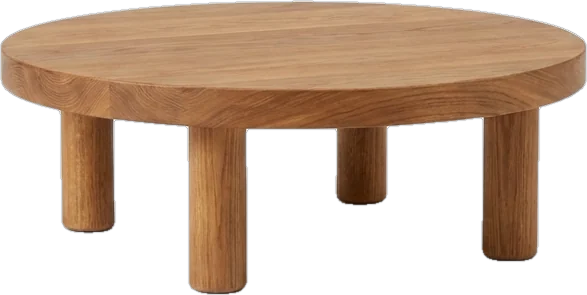 Coffee table: round coffee table about 38 cm high