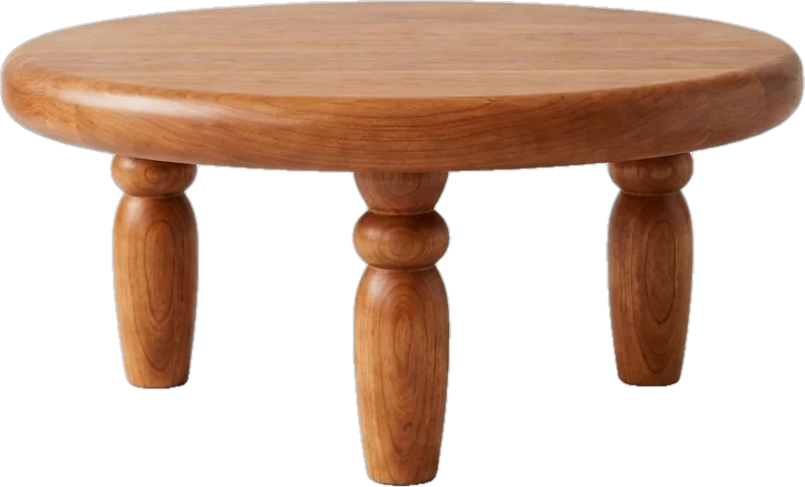 Coffee table: round coffee table about 35 cm high