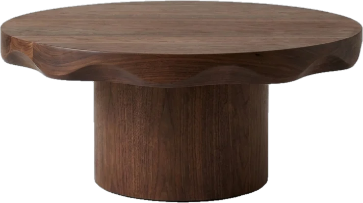 Coffee table: round coffee table about 38 cm high