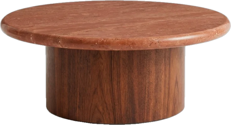 Coffee table: round coffee table about 35 cm high
