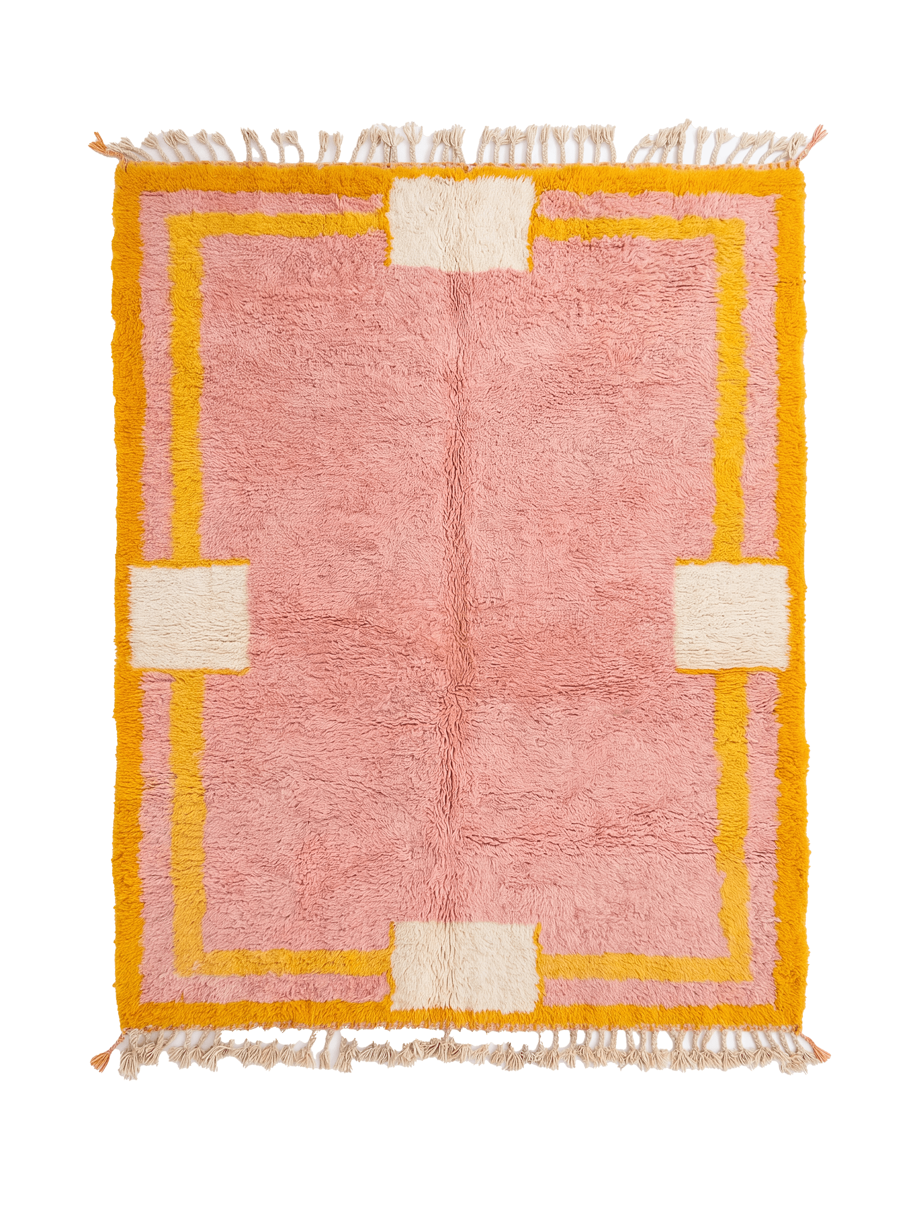 Moroccan rug Pink - Beni Ourain Rug – boho style rugs, custom made area rugs, Handmade Wool Rug