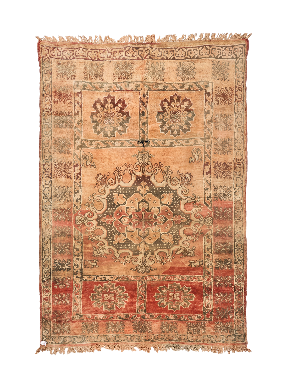 Vintage Moroccan Rug – Handmade Wool Berber rug, 6x11 ft – Peach beni mguild rug