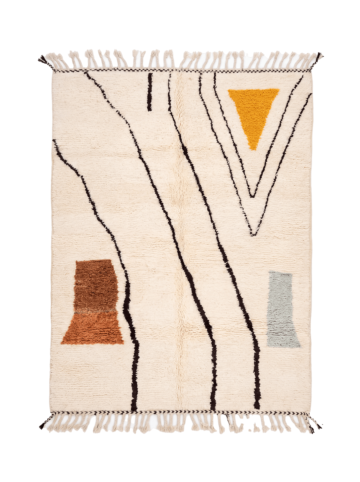 Berber Beni Ourain Rug – beni ourain moroccan rug, moroccan shag rug, Handmade Wool Rug