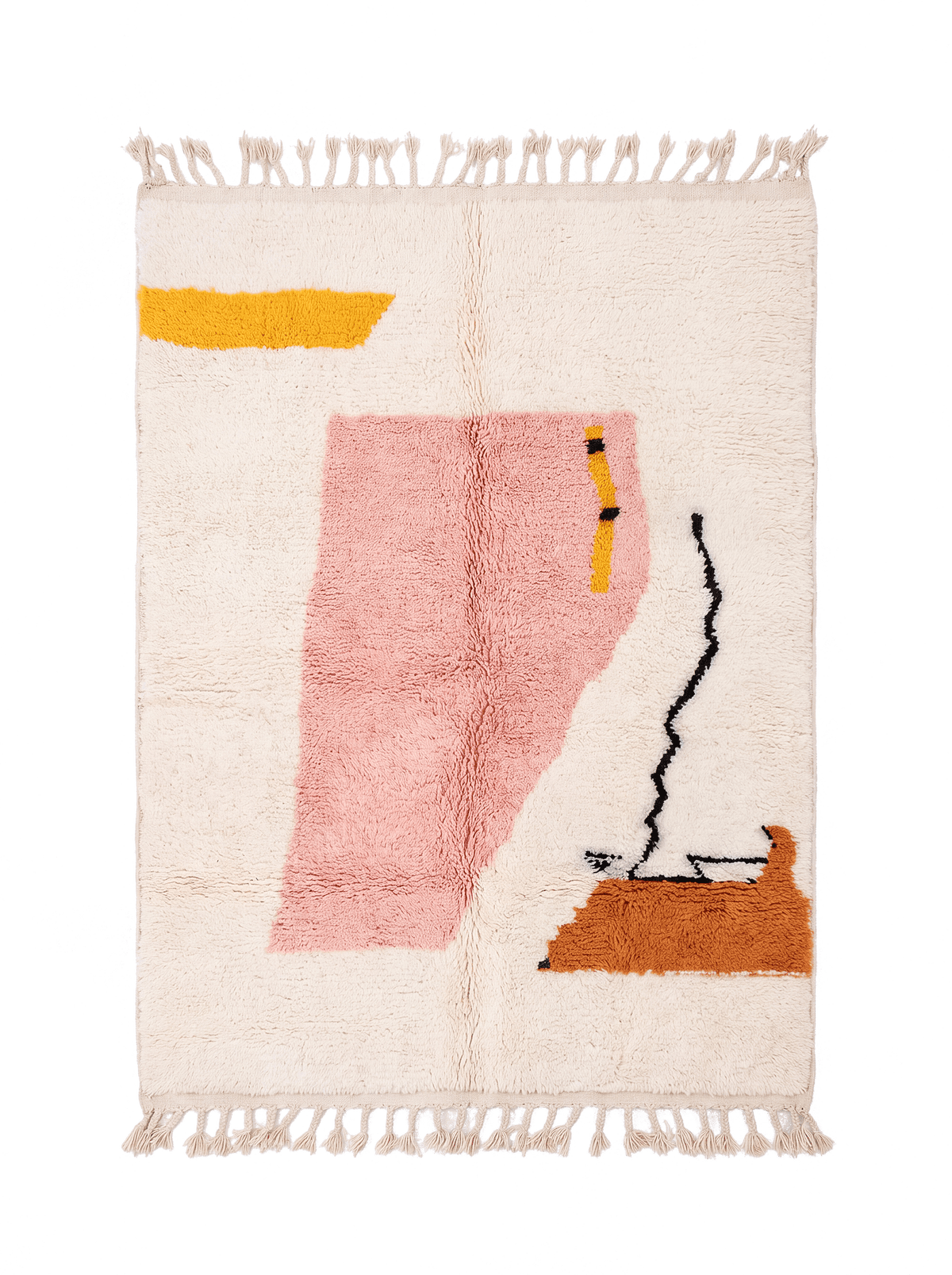 Pink Beni Ourain Rug – moroccan berber rug, moroccan rug carpet, Handmade Wool Rug
