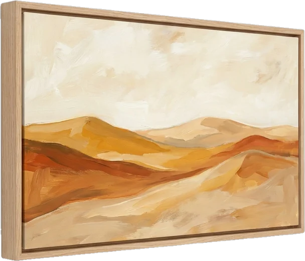 Ochre desert dune painting