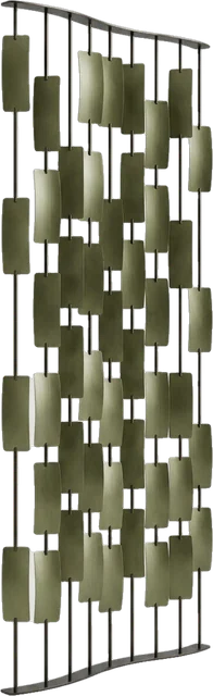 Olive metal-leaf room divider