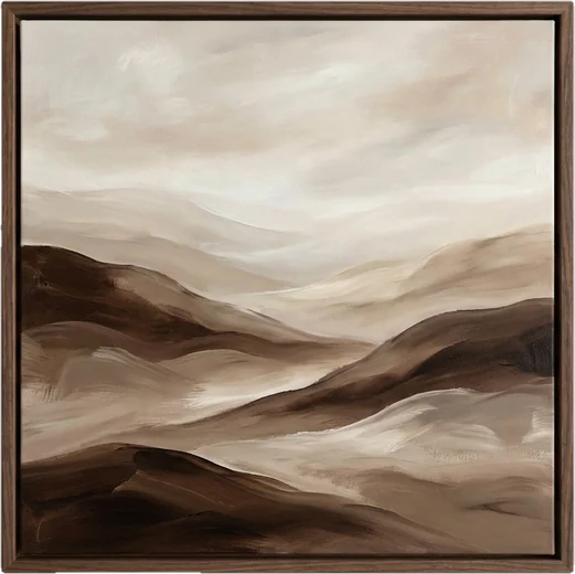 Brown and cream hills painting